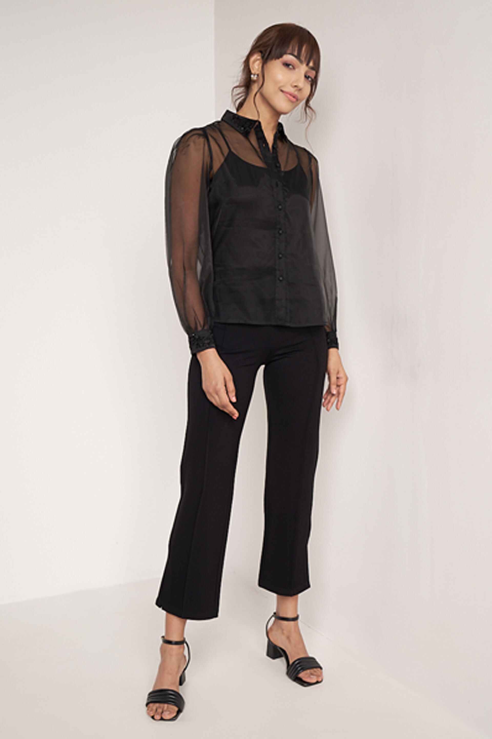 Black Formal Straight Bottom, Black, image 2